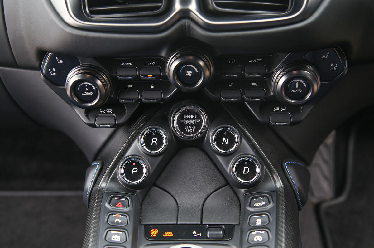 Aston Martin Vantage 2018 review centre console
