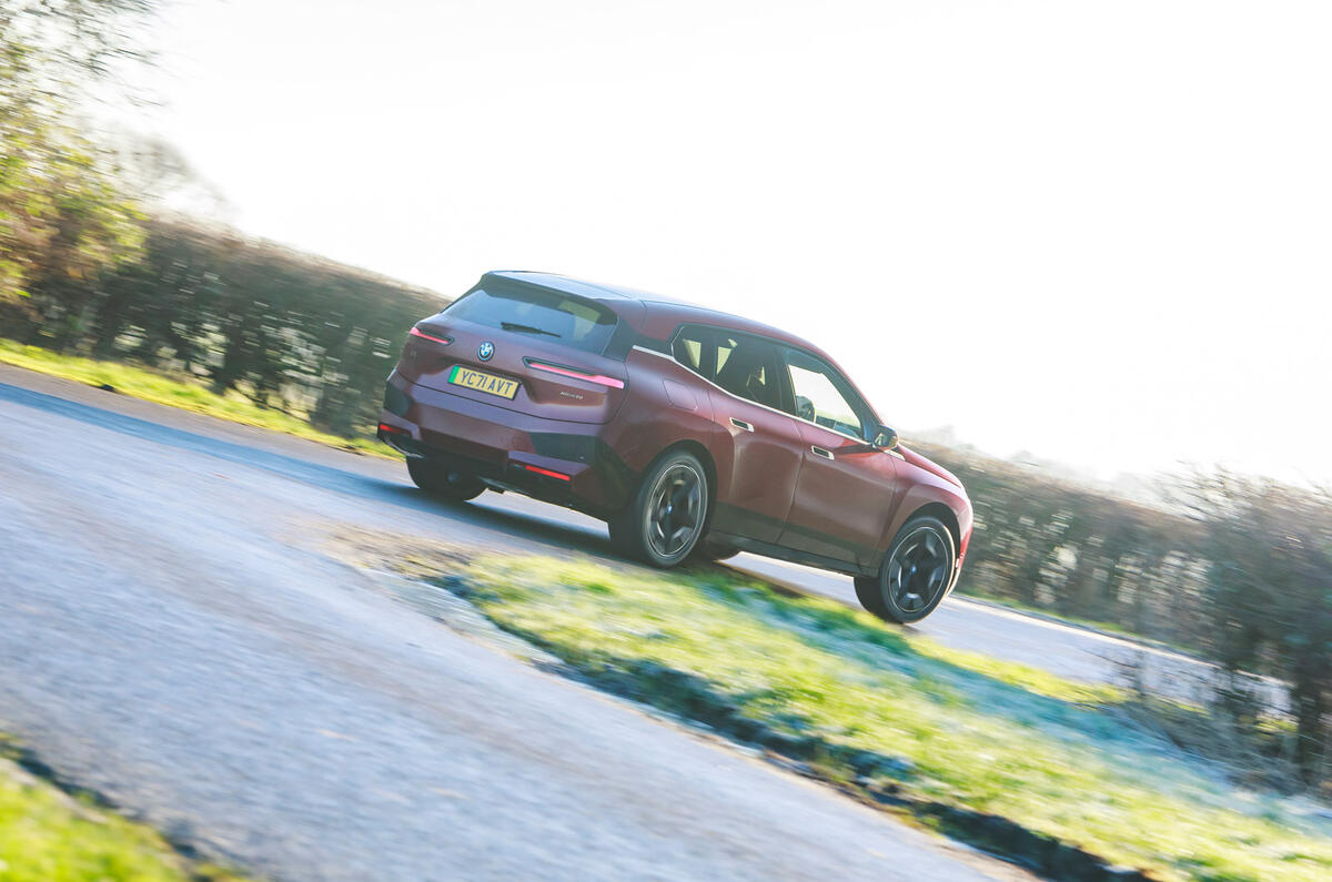 29 BMW iX 2022 road test review cornering rear
