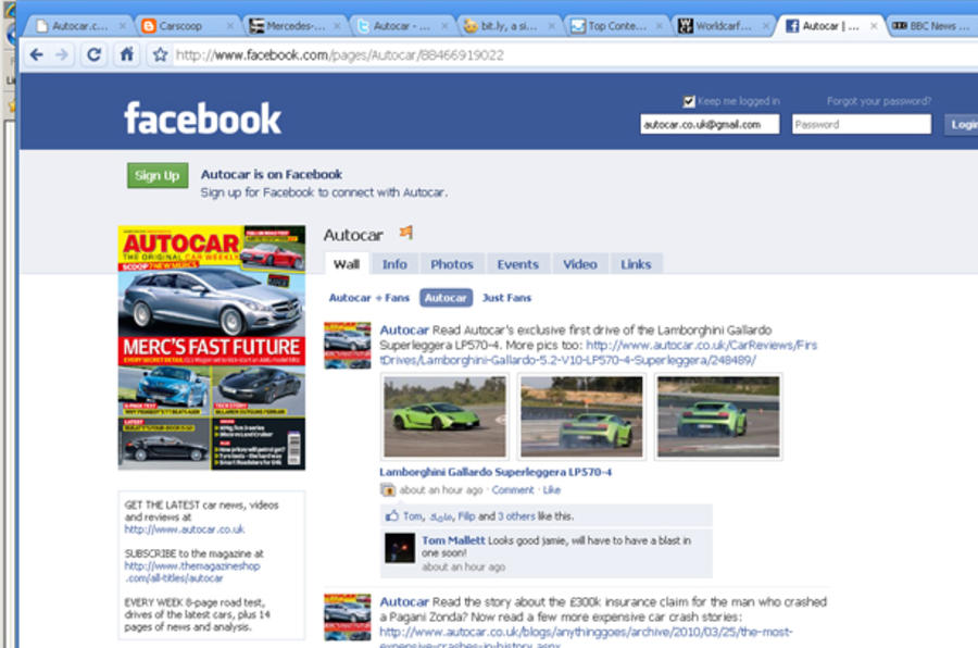 Follow Autocar on Facebook