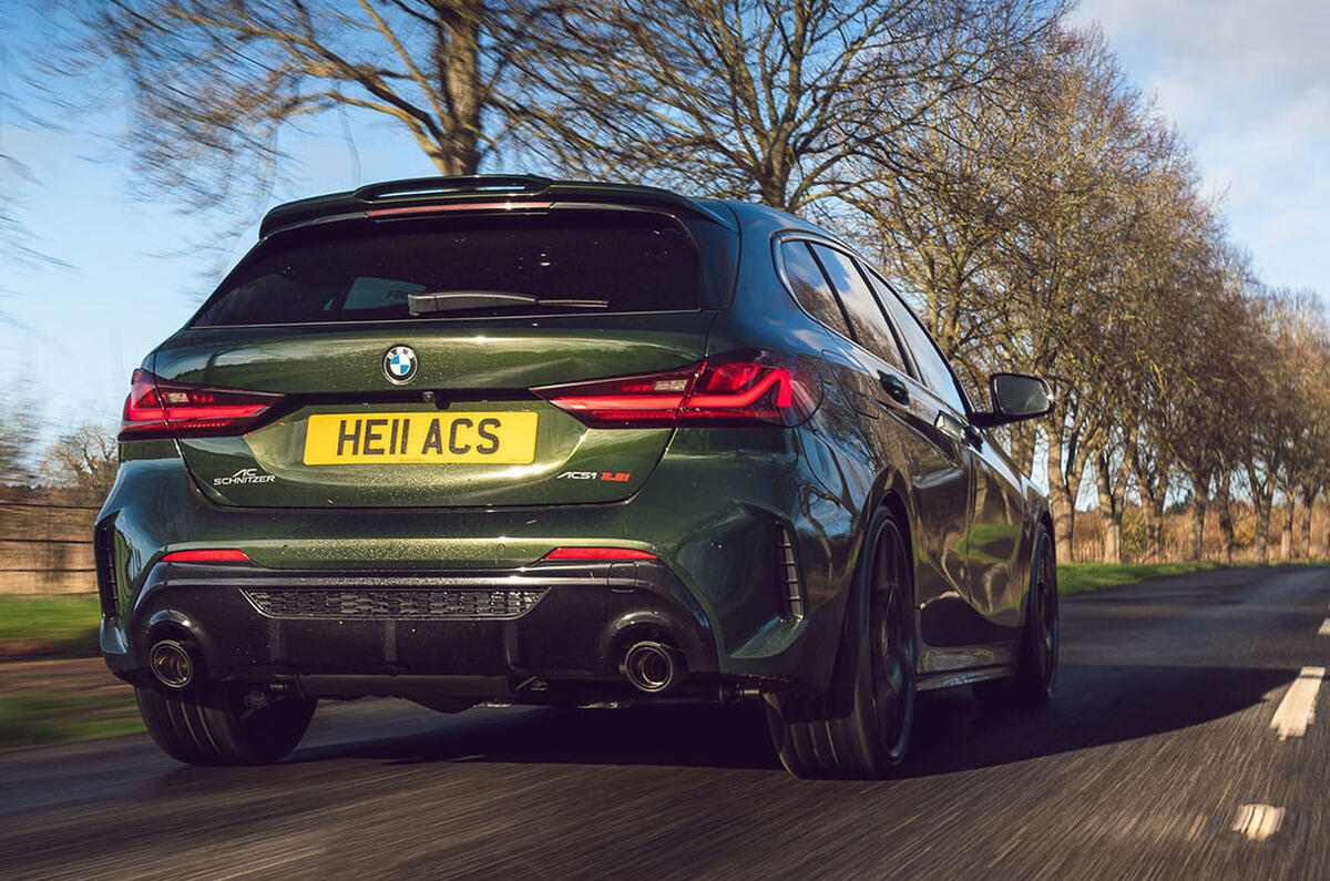 3 AC Schnitzer ACS1 2022 UK first drive review tracking rear