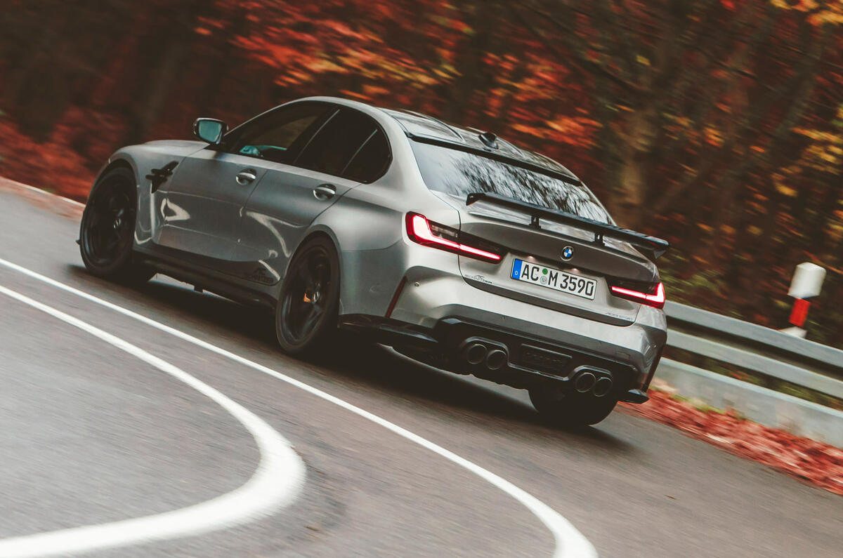 3 AC Schnitzer ACS3 Sport 2021 first drive review rear cornering