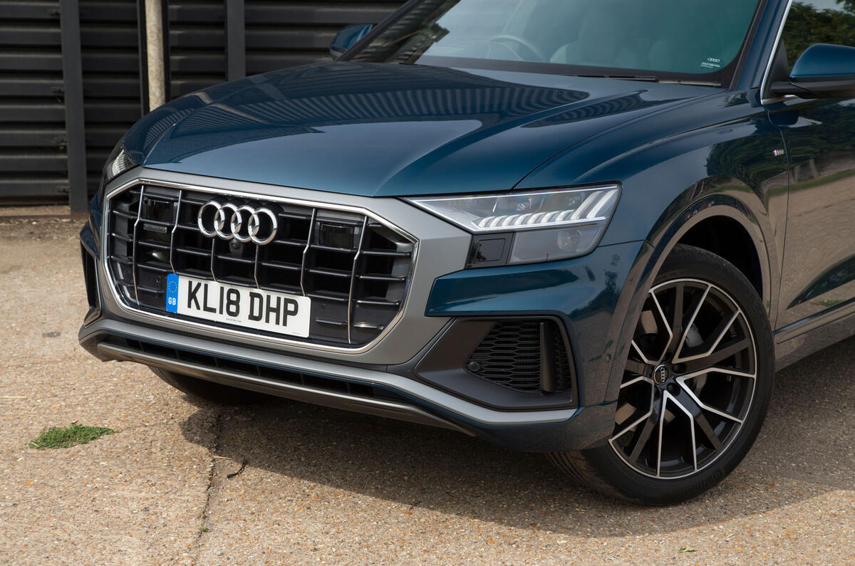 Audi Q8 50 TDI Quattro S Line 2018 road test review - front end