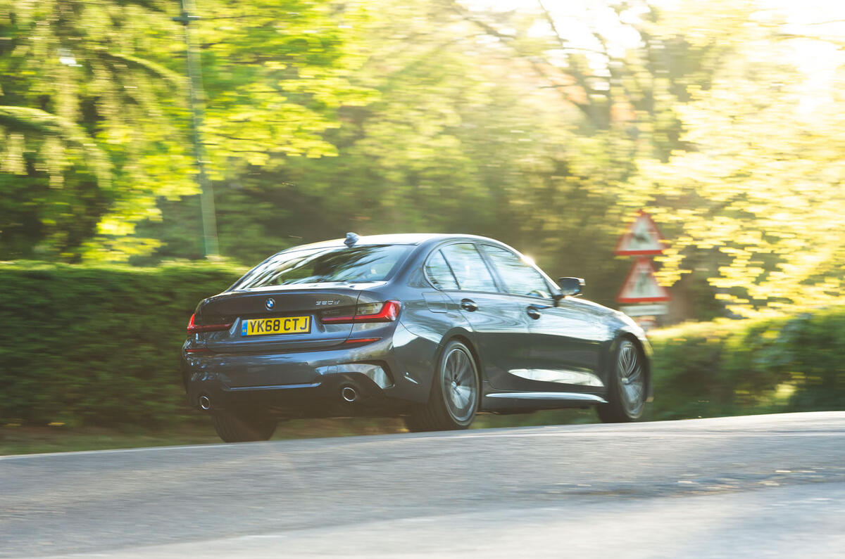 BMW 3 Series 320d 2019 Road Test review - hero rear