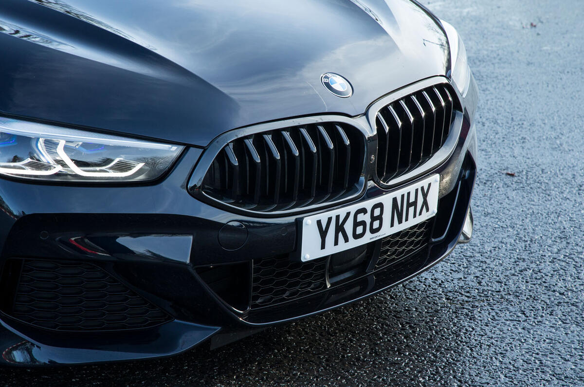 BMW 8 Series Coupé 2019 road test review - front bumper