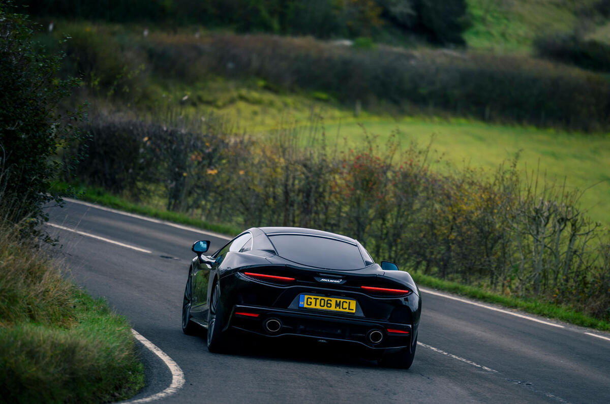 3 McLaren GT 2021 road test review hero rear
