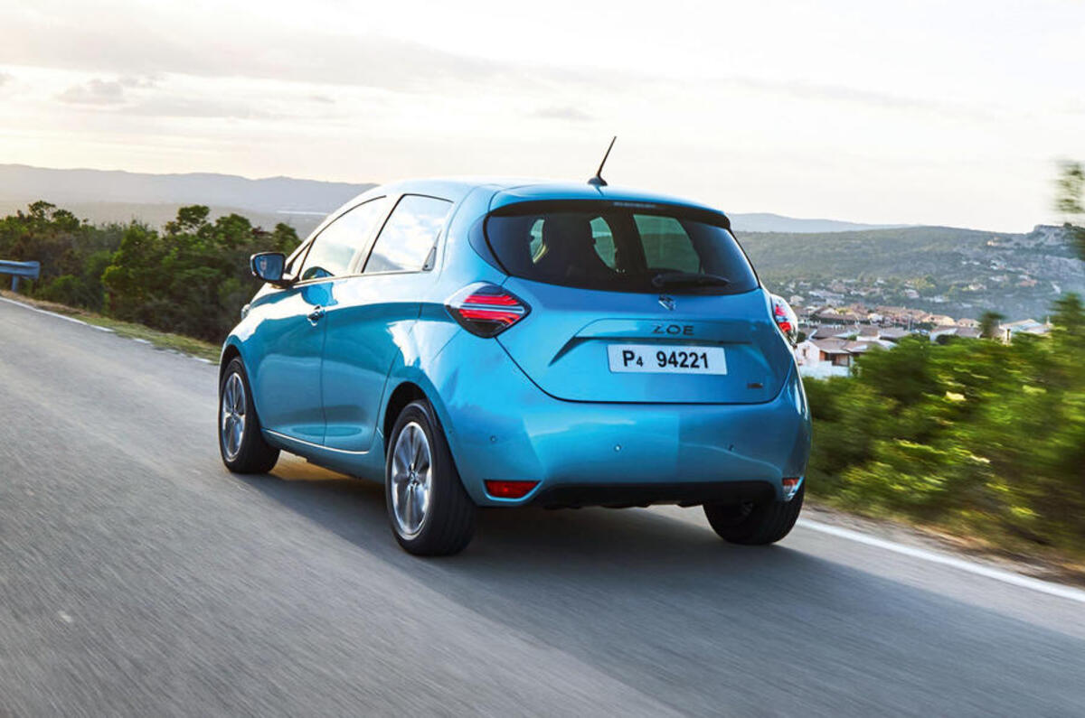 Renault Zoe 2020 road test review - hero rear