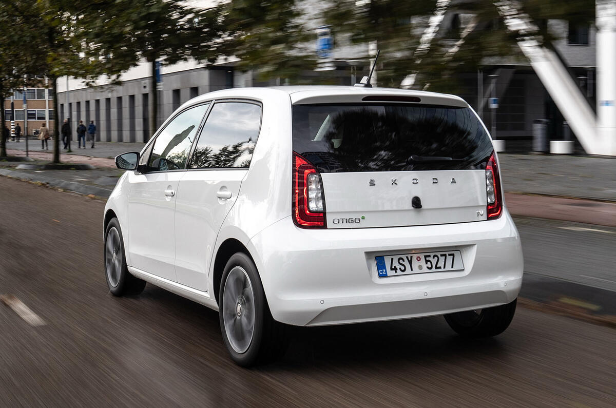 SKoda Citigo-e IV 2020 road test review - hero rear