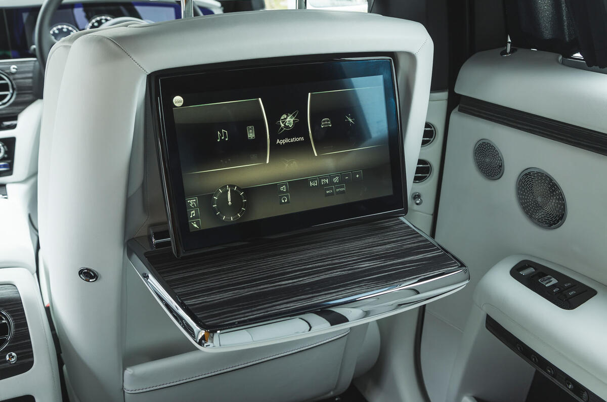 30 Rolls Royce Ghost 2021 road test review rear infotainment