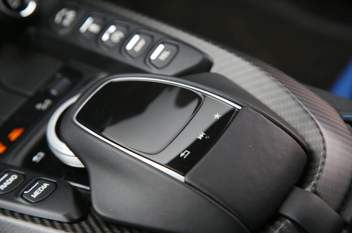 Aston Martin Vantage 2018 review infotainment controls