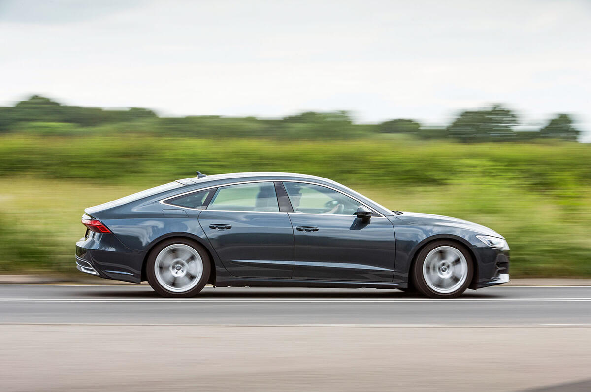 Audi A7 Sportback 2018 road test review on the road side