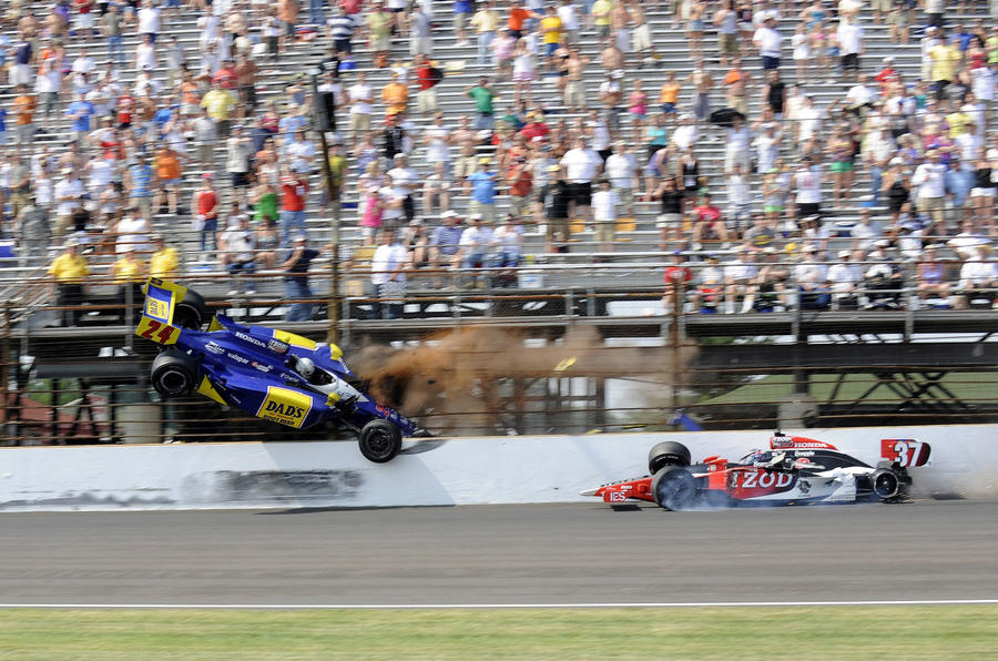 Indy crash racer sidelined