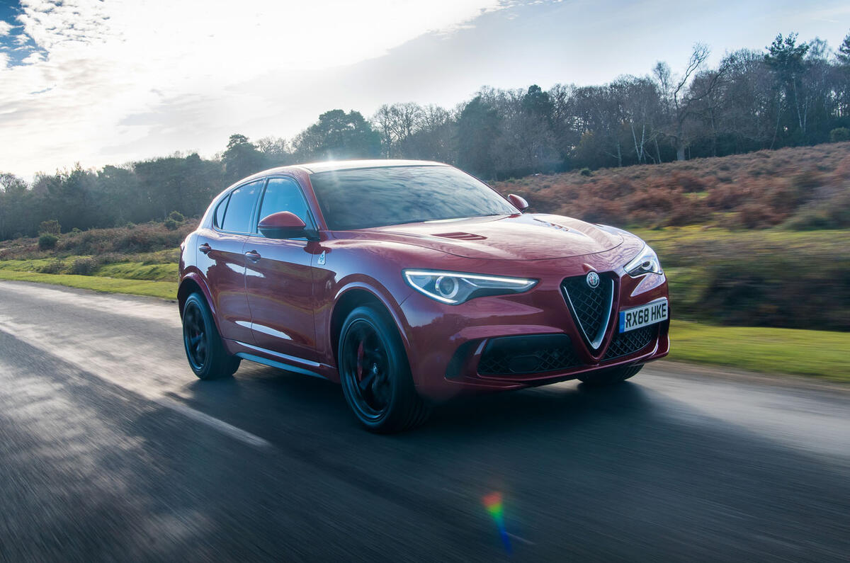 Alfa Romeo Stelvio Quadrifoglio 2019 road test review - on the road front