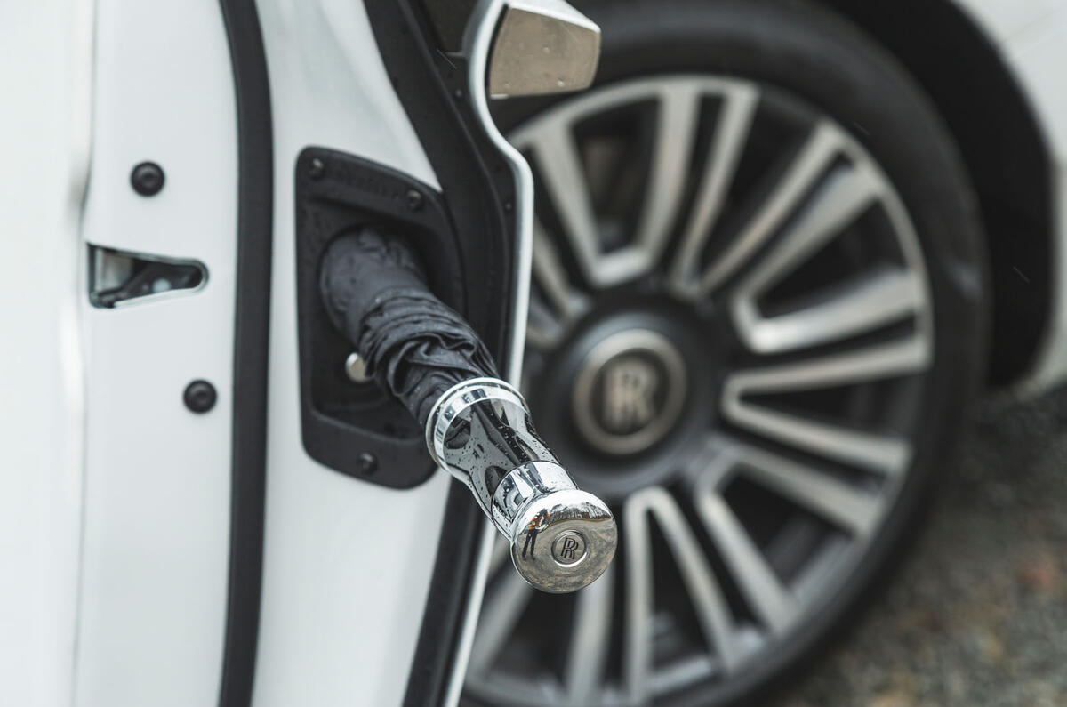 32 Rolls Royce Ghost 2021 road test review umbrella