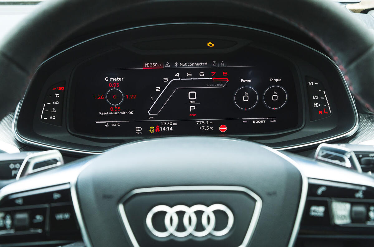 Audi RS6 Avant 2020 road test review - instruments