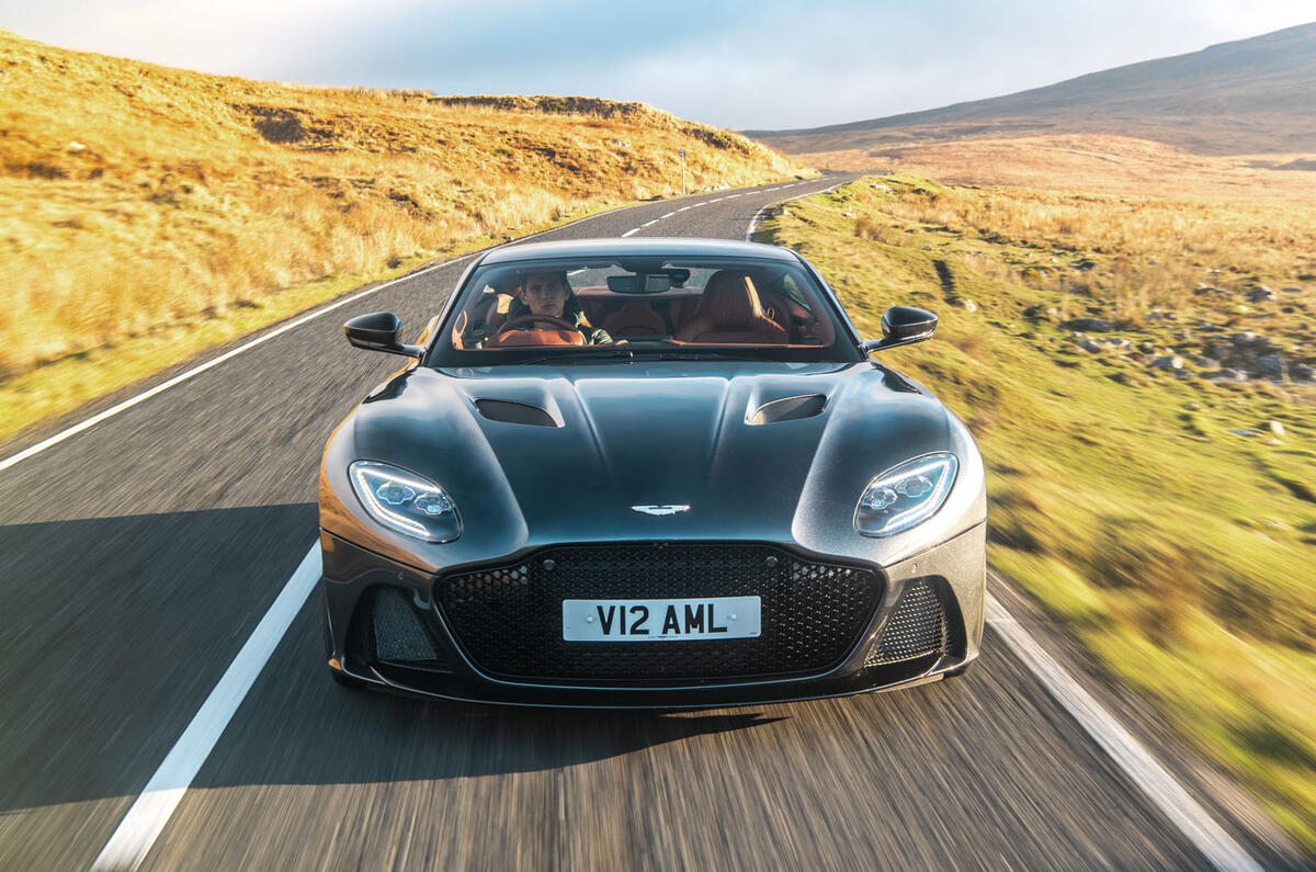 Aston Martin DBS Superleggera 2018 road test review - driving nose