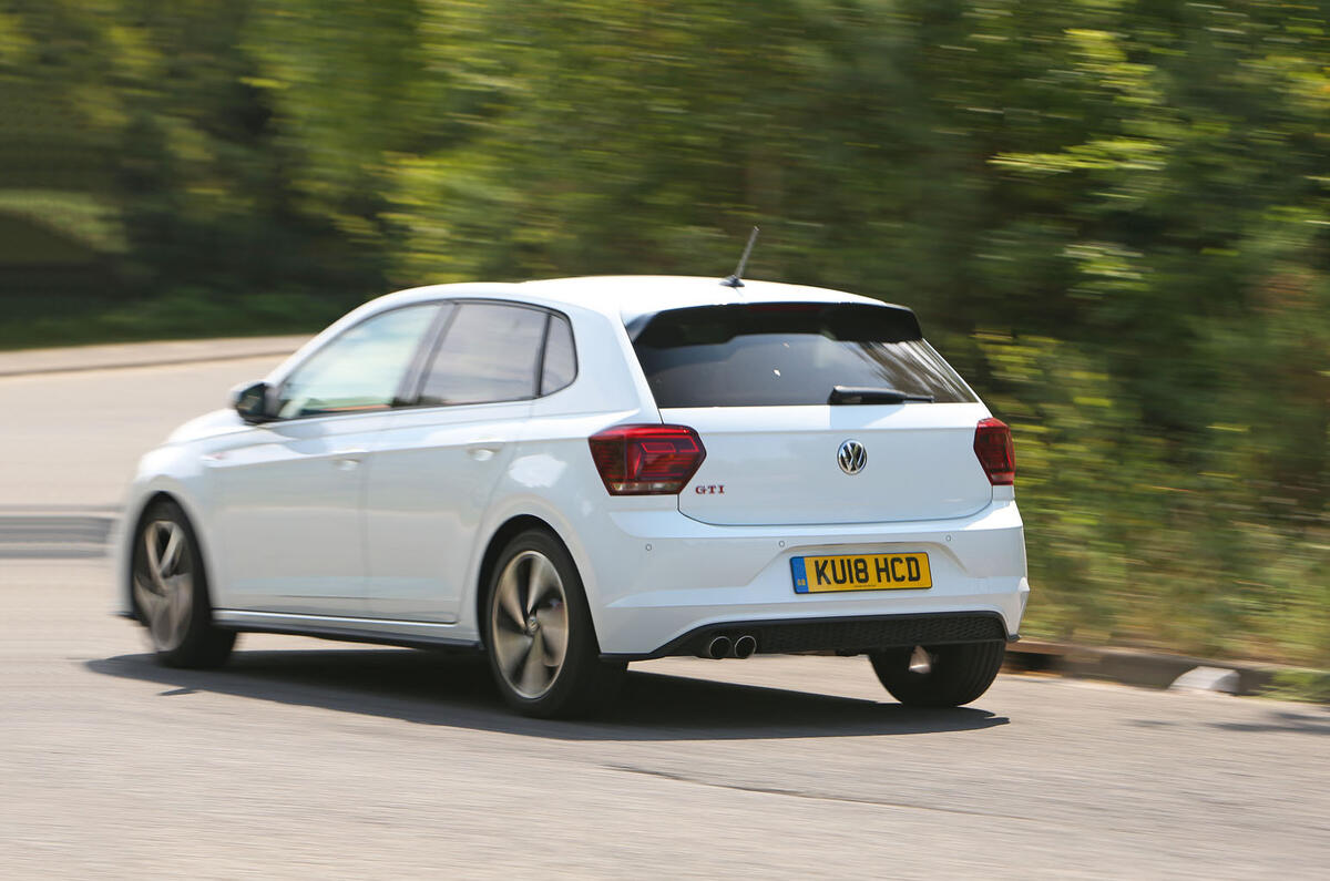 Volkswagen Polo GTI 2018 road test review cornering rear