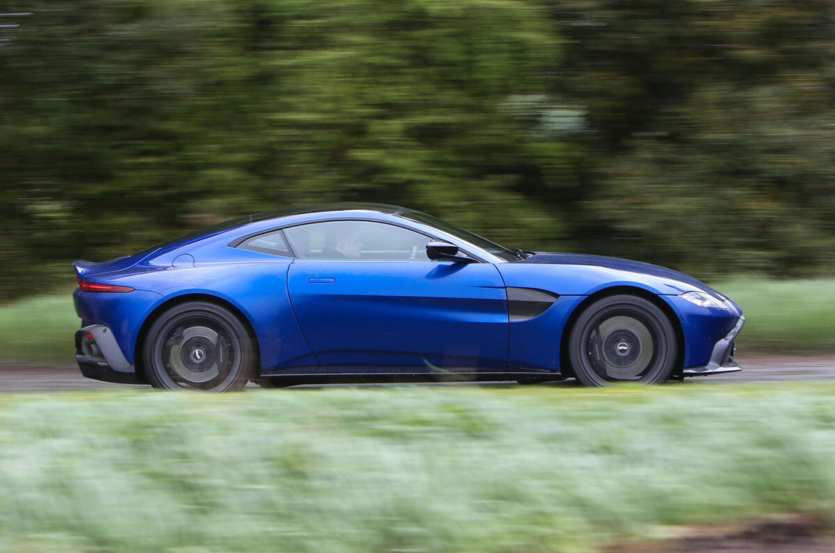 Aston Martin Vantage 2018 review on the road side