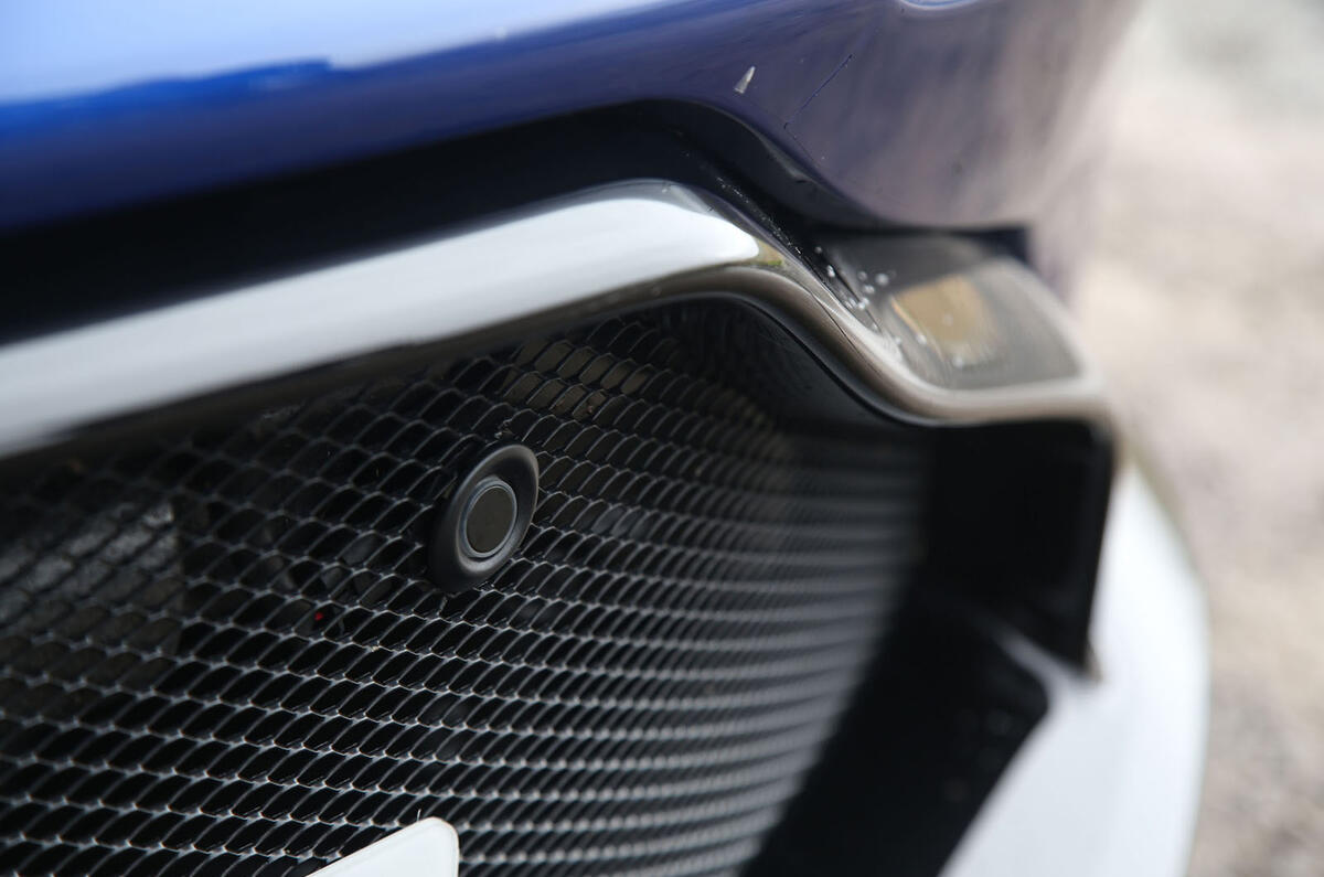 Aston Martin Vantage 2018 review parking sensor