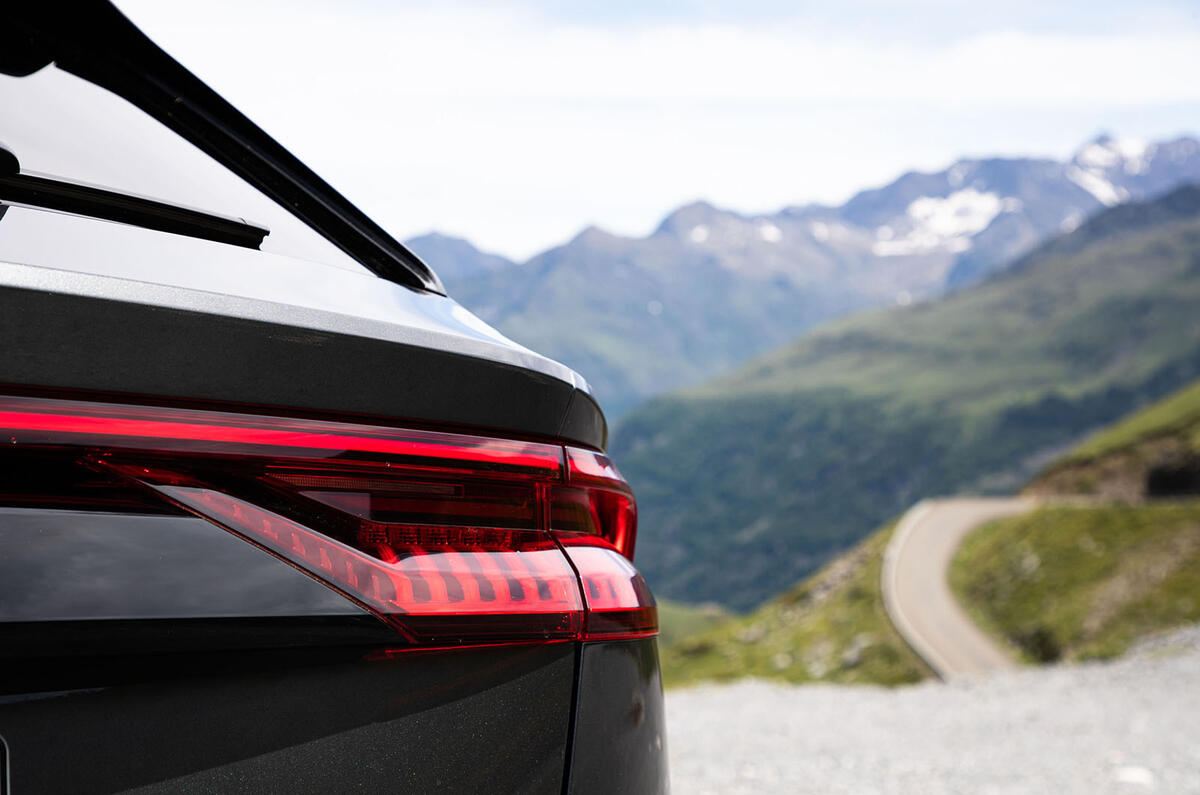 Audi SQ8 2019 road test review - rear lights