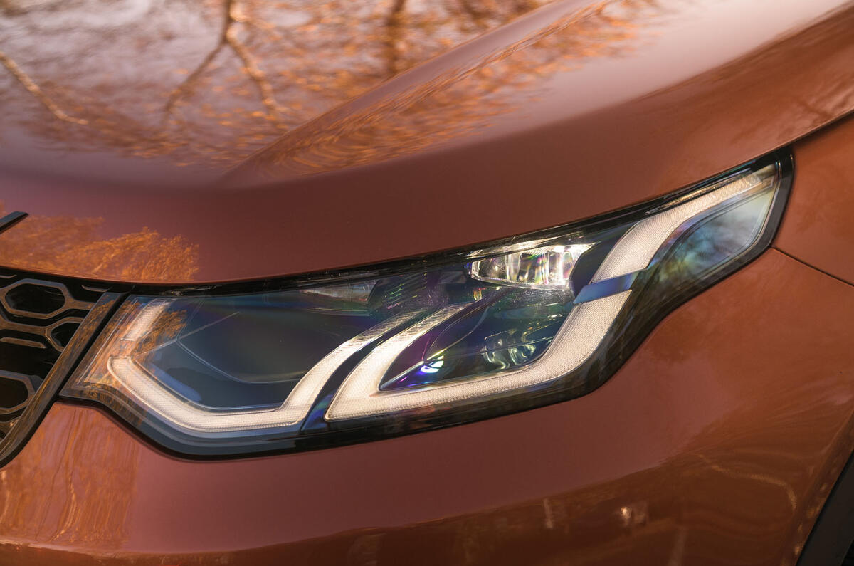 Land Rover Discovery Sport 2020 road test review - headlights