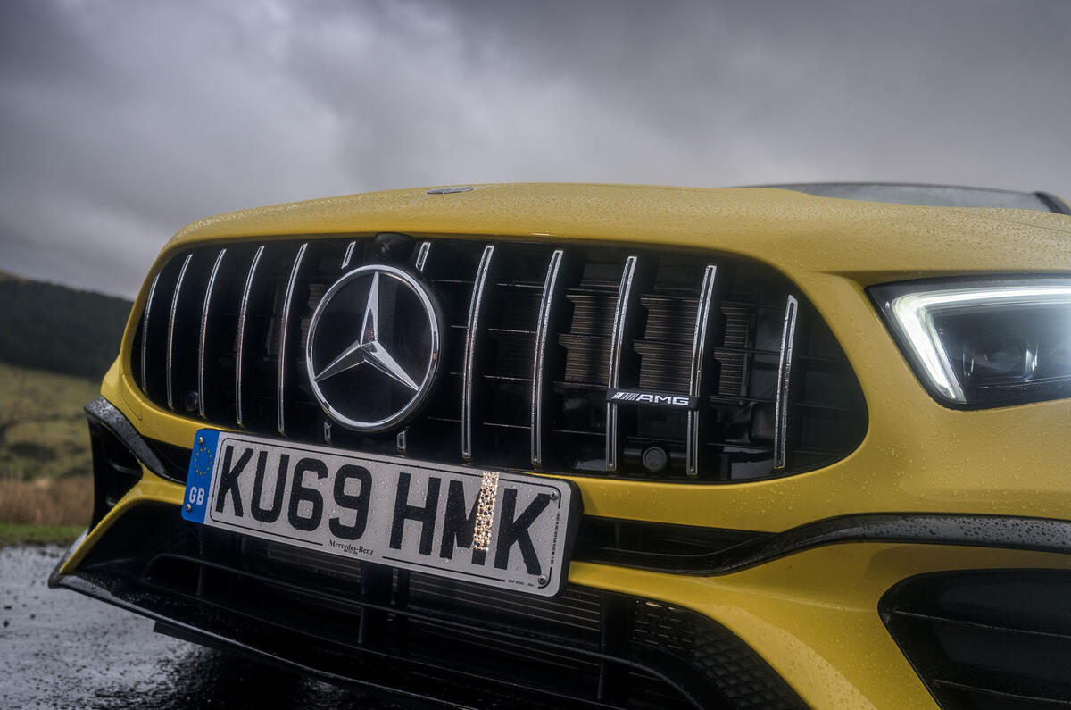 Mercedes-AMG A45 S 4Matic+ 2020 road test review - front grille