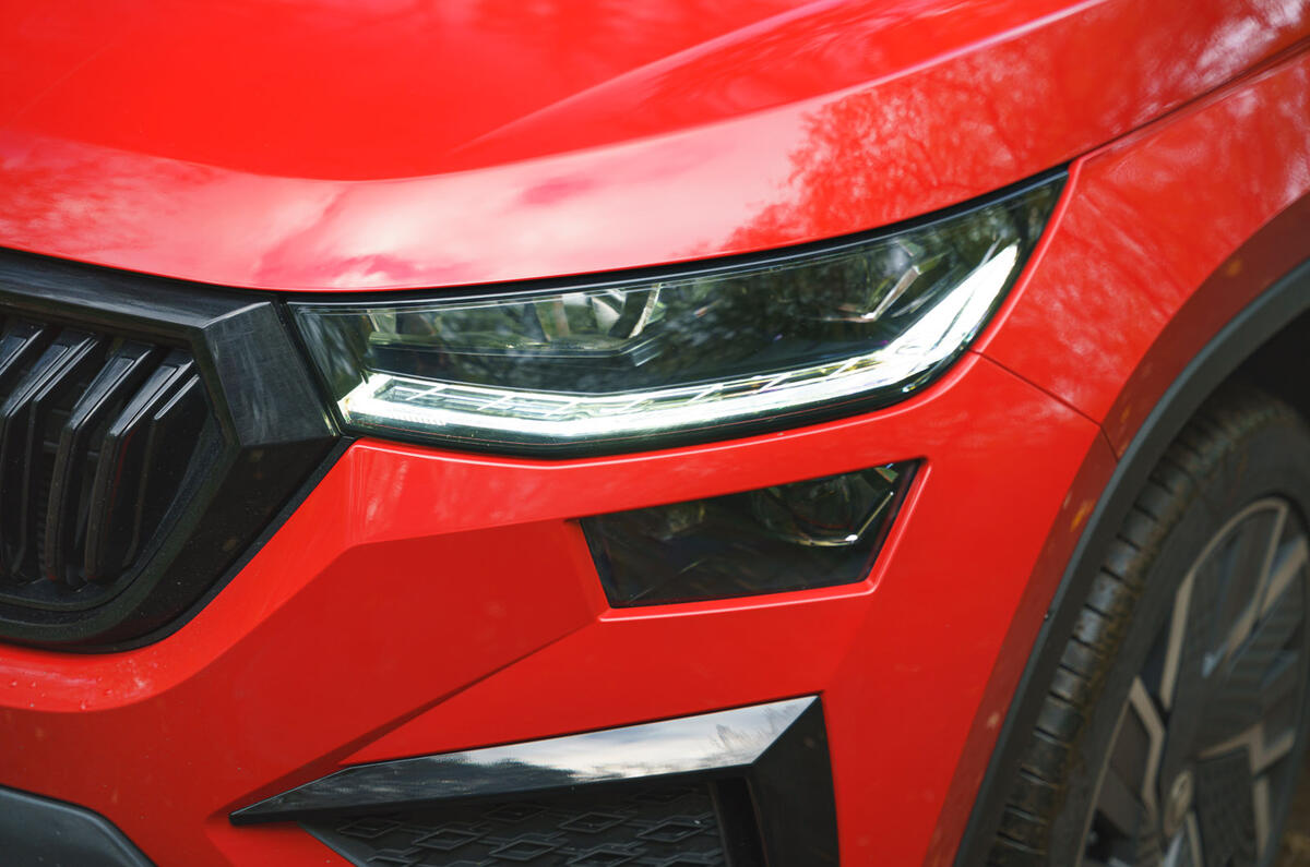 4 Skoda Kodiaq vRS 2022 road test headlights