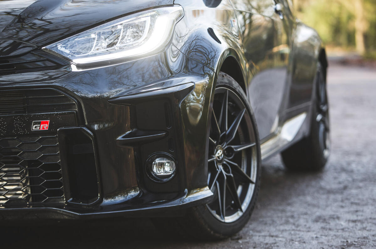 4 Toyota GR Yaris 2021 UK road test review nose