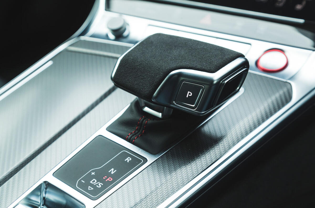 Audi RS6 Avant 2020 road test review - gearstick