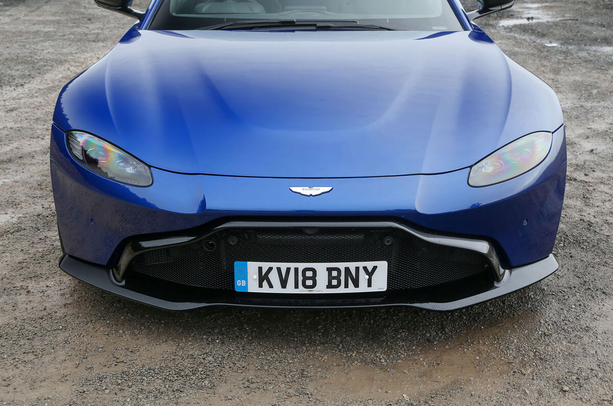 Aston Martin Vantage 2018 review front bumper
