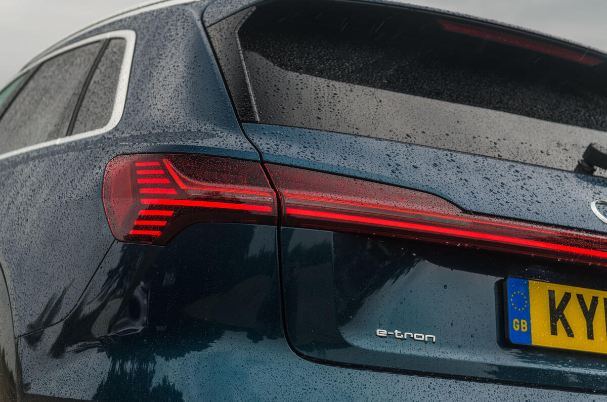 Audi E-tron 55 Quattro 2019 road test review - rear lights