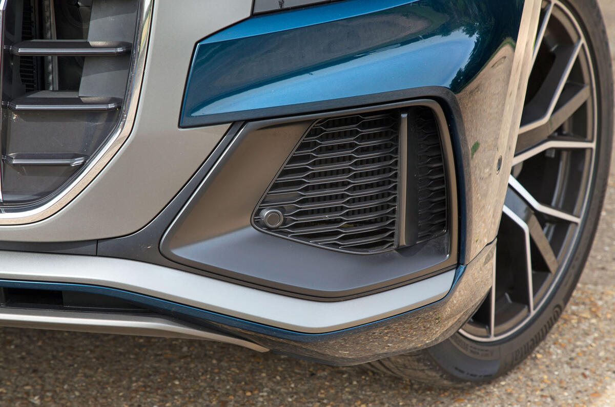 Audi Q8 50 TDI Quattro S Line 2018 road test review - front aero