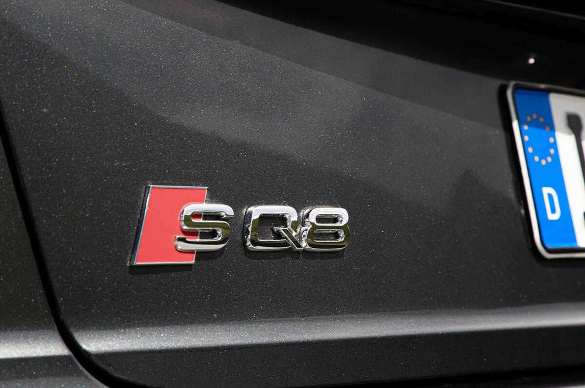 Audi SQ8 2019 road test review - rear badge