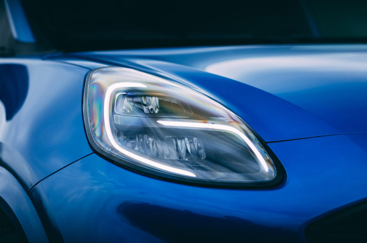 5 Ford Puma ST 2021 road test review headlights