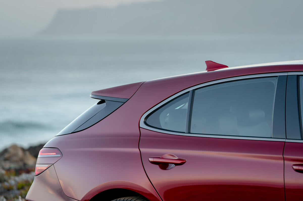 5 Genesis G70 Shooting brake 2021 first drive review rear three quarters