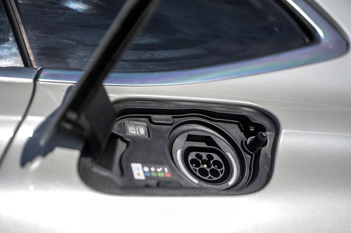 Peugeot 508 SW Hybrid 2020 road test review - charging port