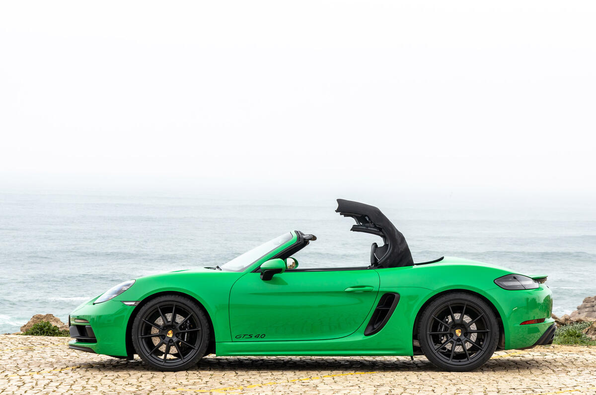 Porsche 718 Boxster GTS 4.0 2020 road test review - roof