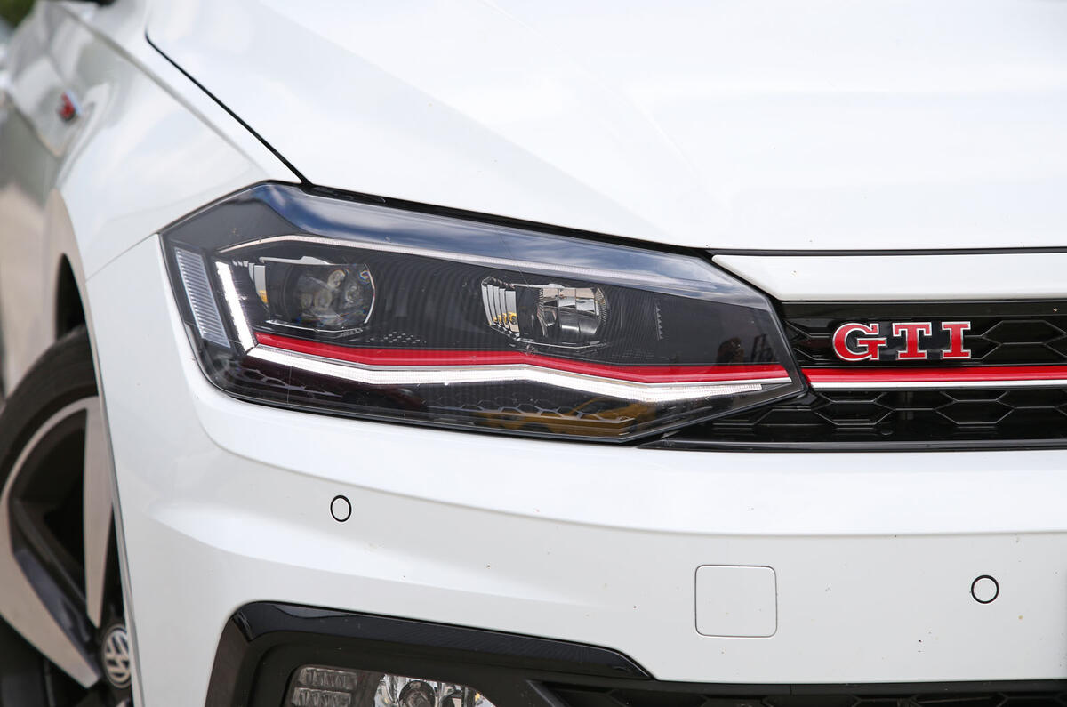 Volkswagen Polo GTI 2018 road test review headlights
