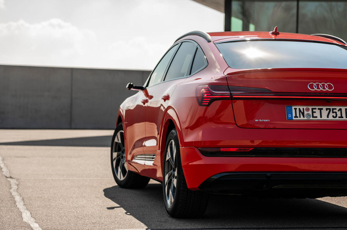 Audi E-tron Sportback 2020 road test review - rear lights