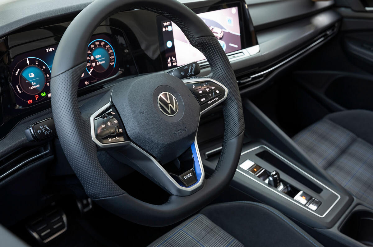 Volkswagen Golf GTE 2020 road test review - steering wheel