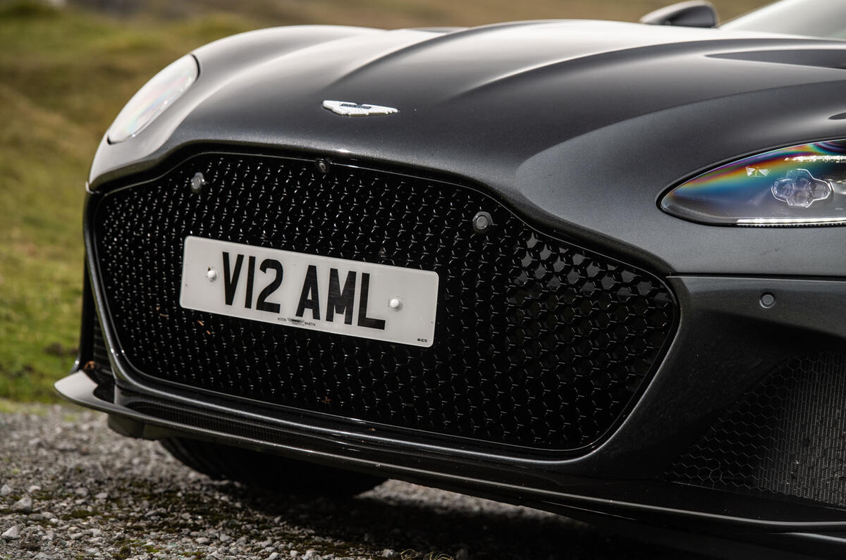 Aston Martin DBS Superleggera 2018 road test review - front grille