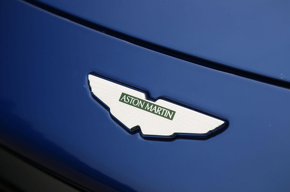 Aston Martin Vantage 2018 review bonnet badge