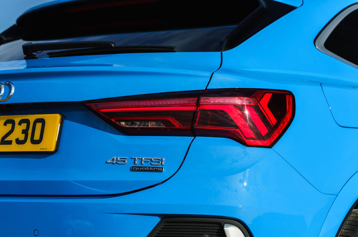 Audi Q3 Sportback 2019 road test review - rear lights