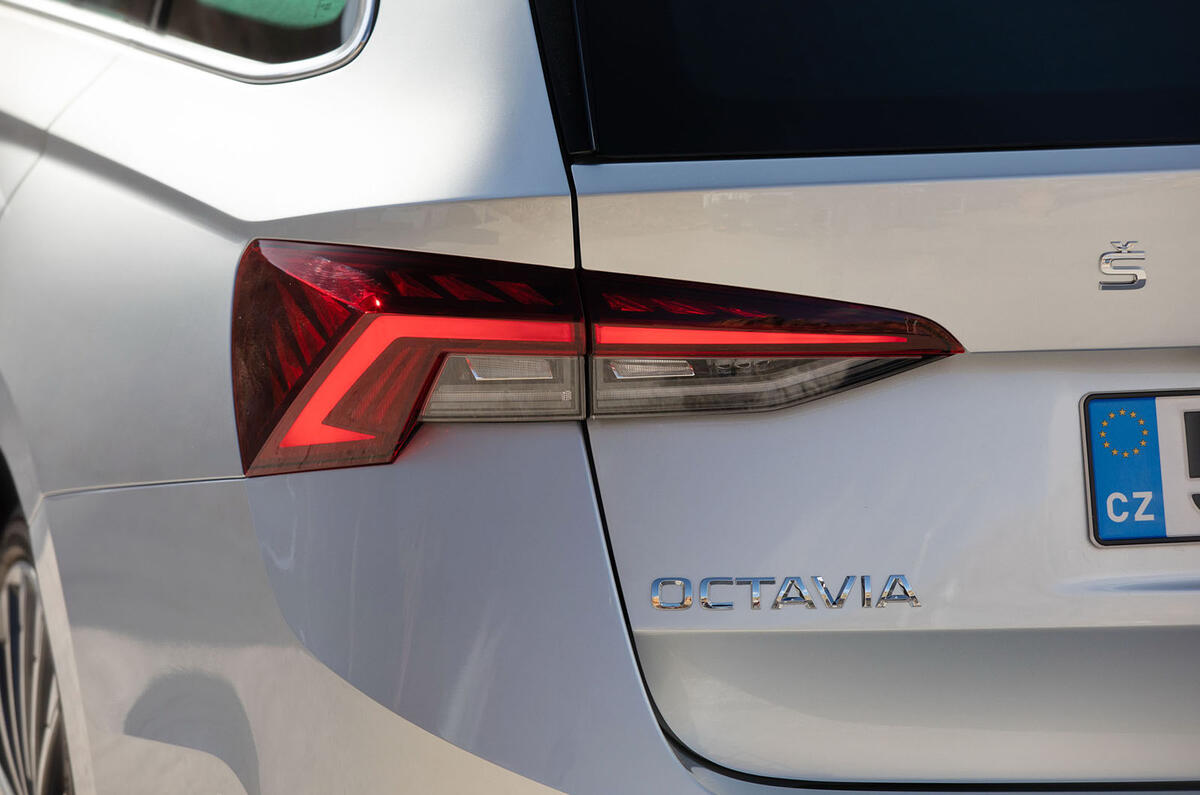 Skoda Octavia Estate 2020 road test review - rear lights