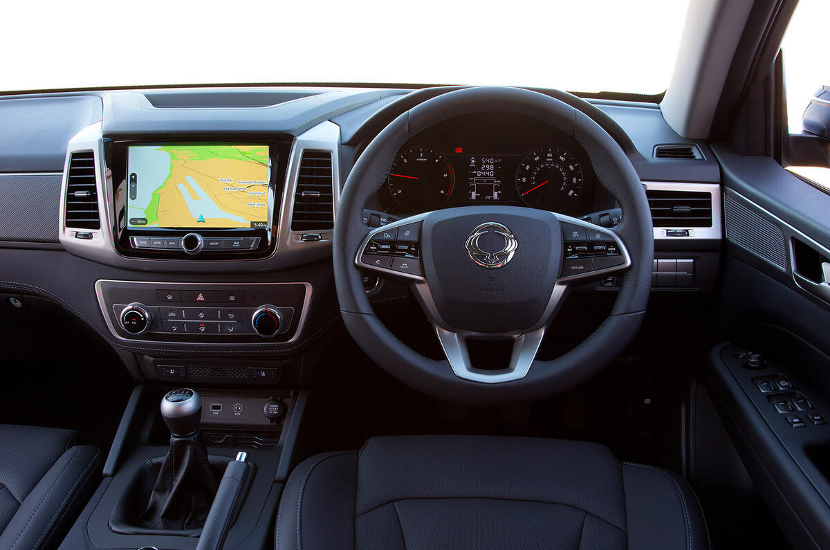 Ssangyong Musso Saracen 4x4 2018 road test review dashboard