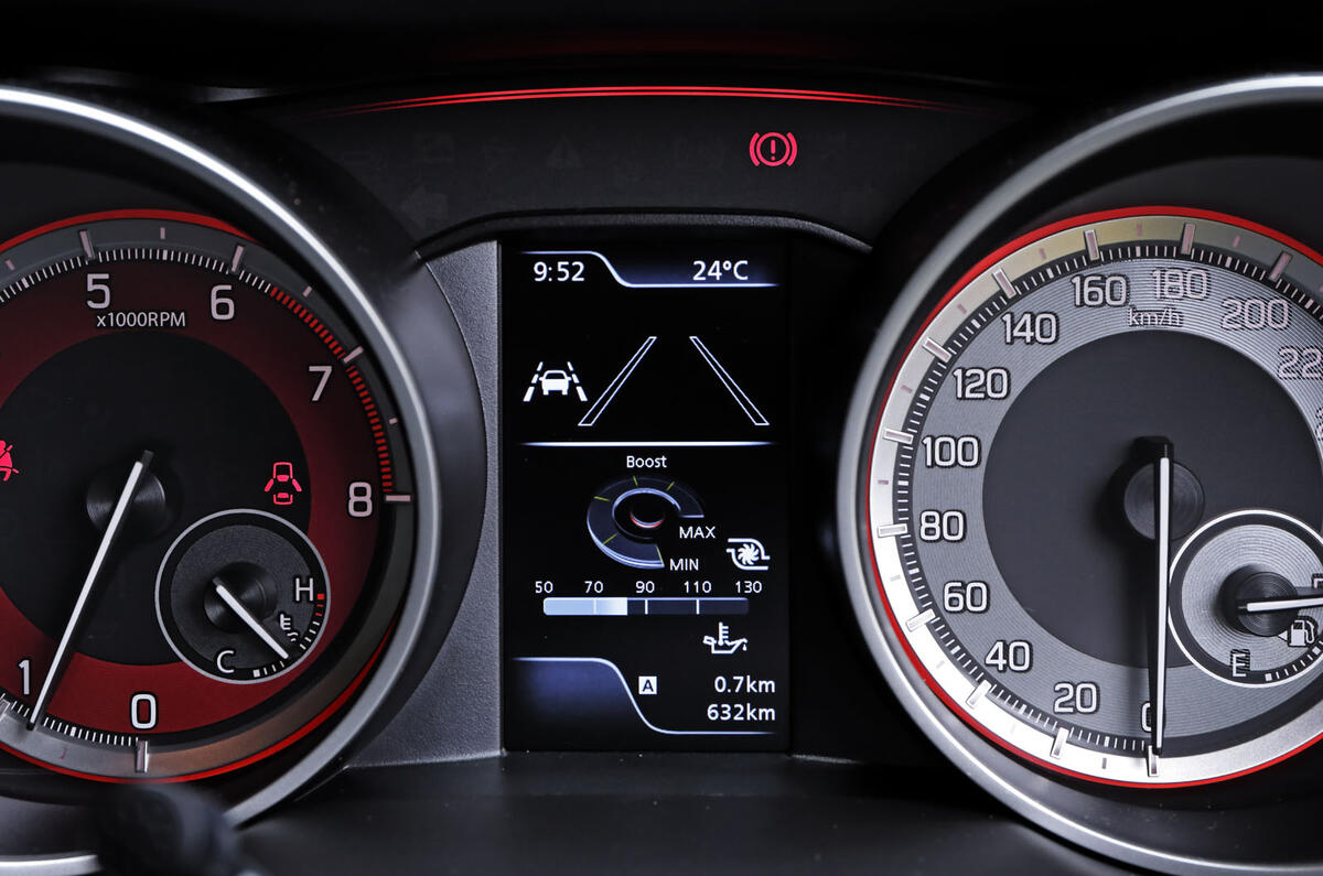 Suzuji Swift Sport Japan-spec review information screen