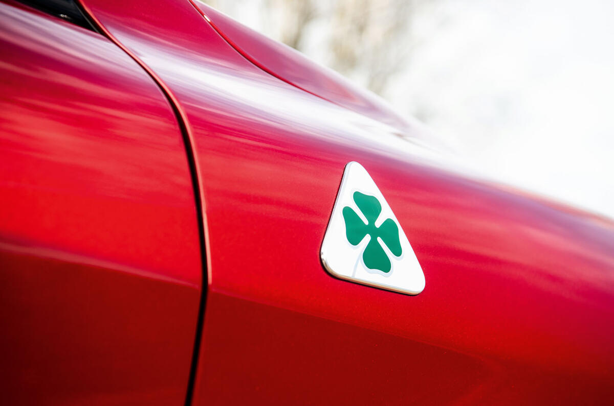 Alfa Romeo Stelvio Quadrifoglio 2019 road test review - quadrifoglio badge