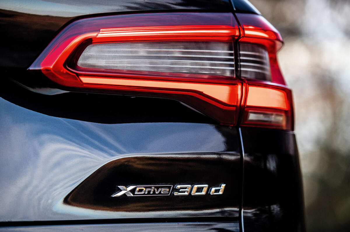 BMW X5 2018 road test review - rear lights