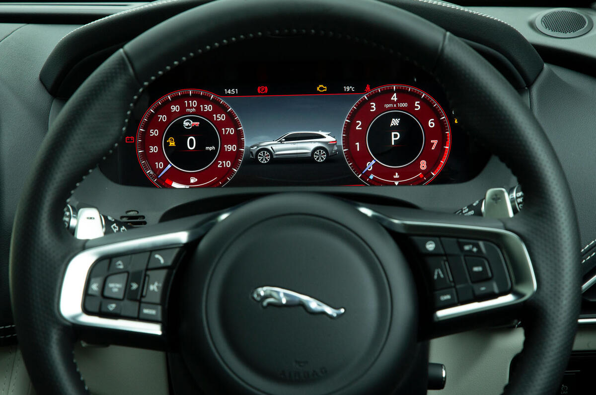 Jaguar F-Pace SVR 2019 road test review - instruments