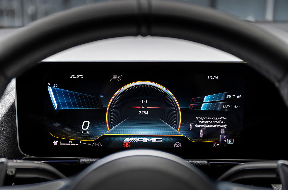 Mercedes-AMG GLA 45 S Plus 2020 road test review - instruments