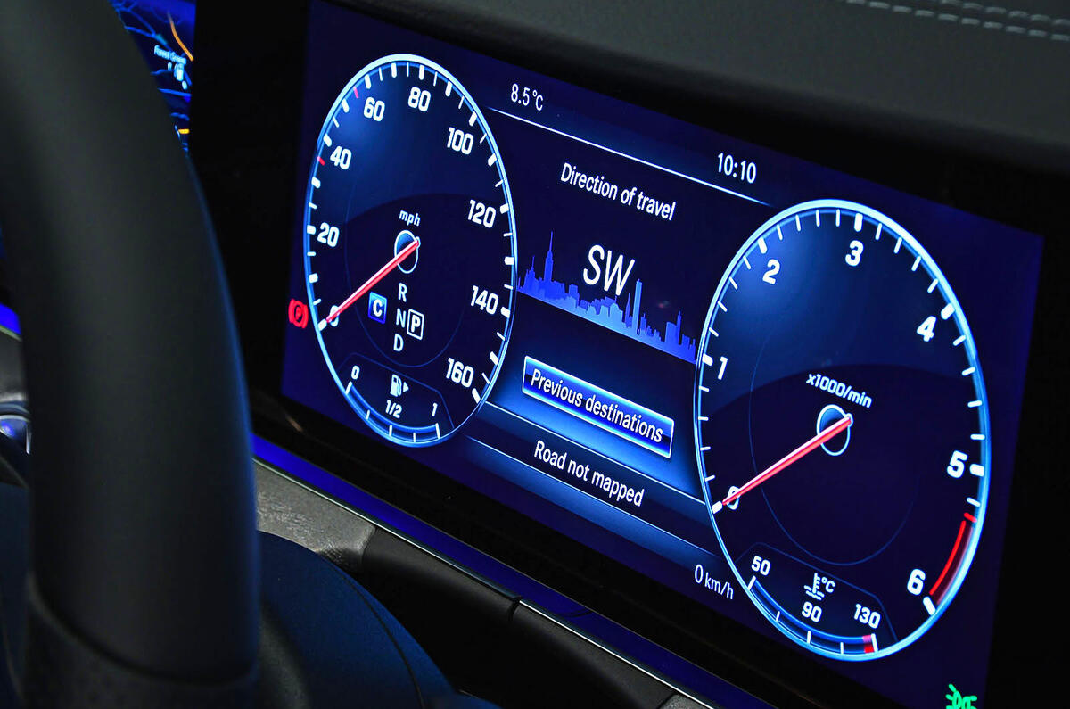 Mercedes-Benz CLS 400d 2018 review instrument cluster